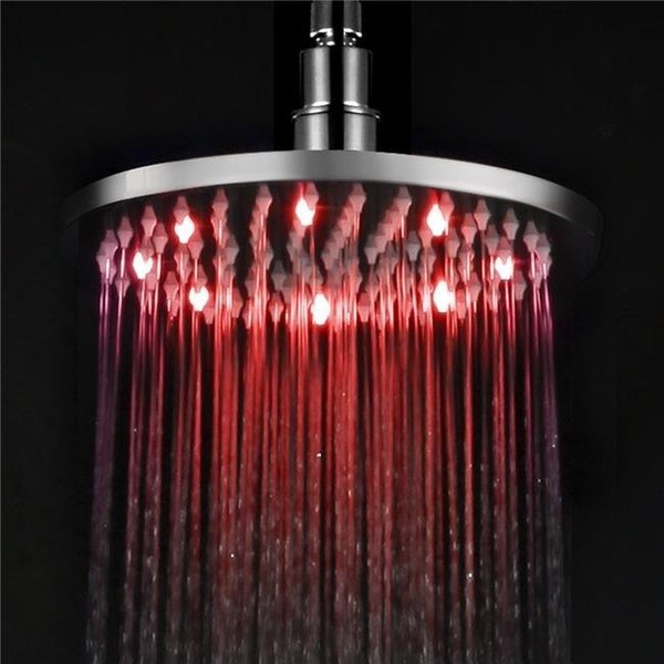 Made-To-Order LED8R - BN 8 in. Round Multi Color LED Rain Shower Head; Brushed Nickel MA160124